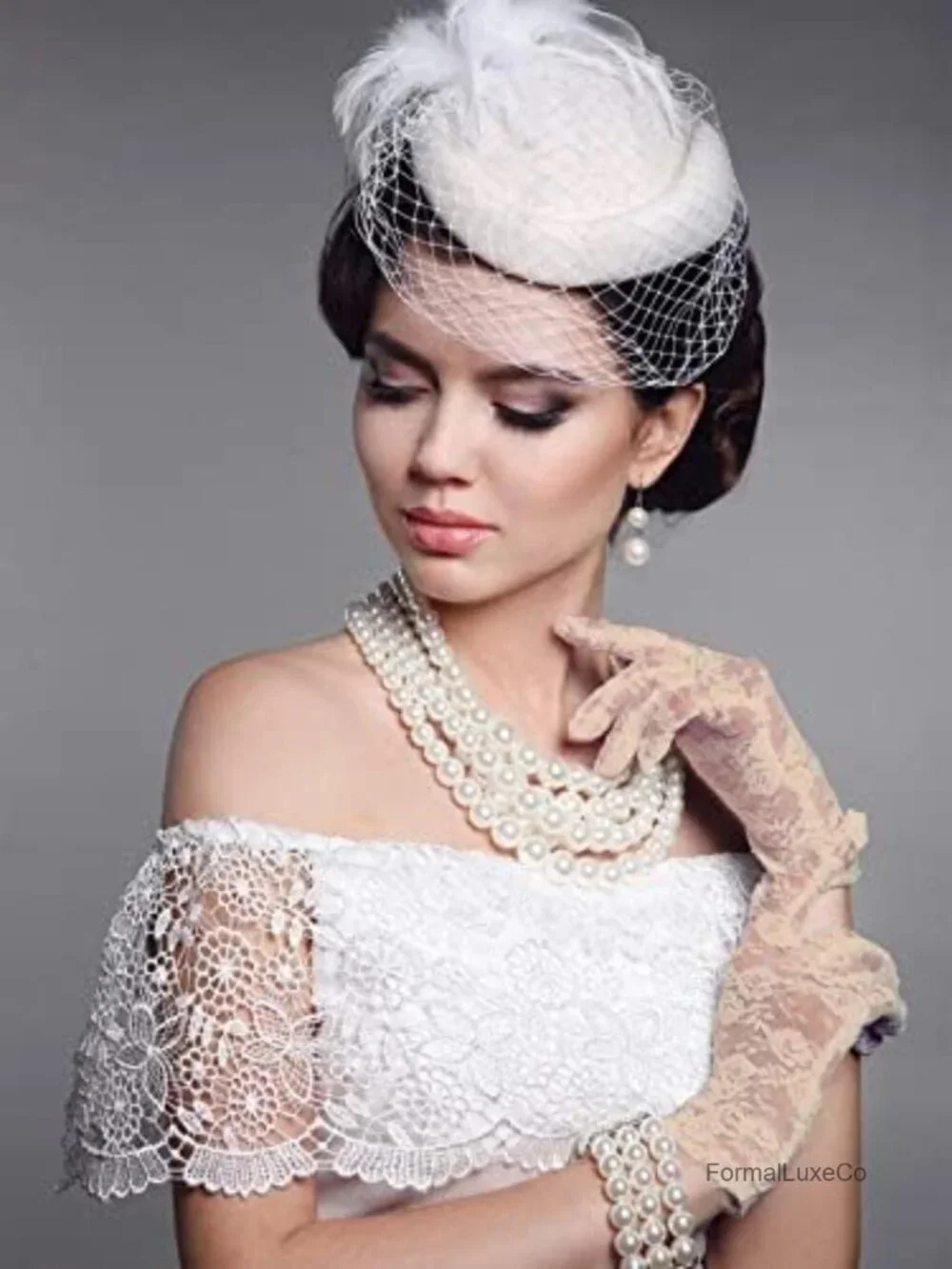 Lace Gloves for Women Tea Party Short Dressy Courtesy Gloves Cosplay Dinner